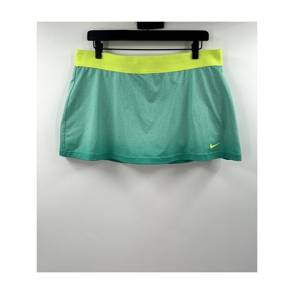 Nike Bright Yellow & Green Tennis Skort Size Extra Large - Picture 1 of 6